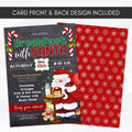 kids breakfast with santa party invitation
